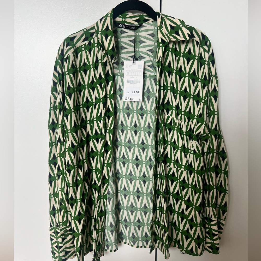 zara button down